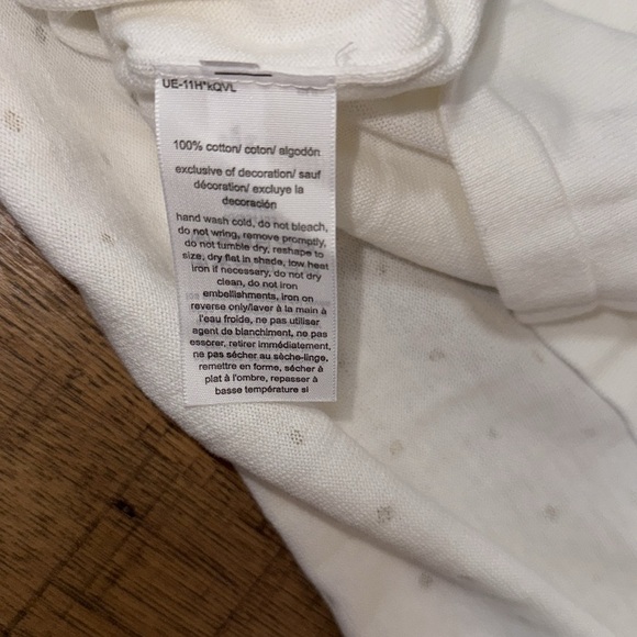 TOMMY HILFIGER White V-Neck Sweater with Stud Accents - Picture 5 of 6